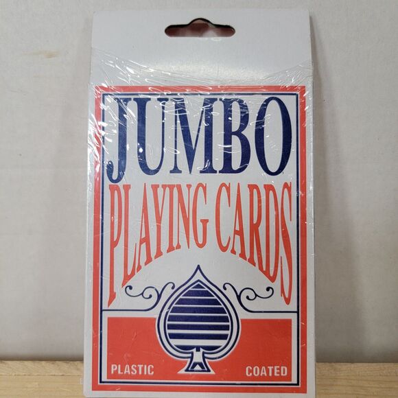 Jumbo Playing Cards Red - SEALED - Picture 2 of 3